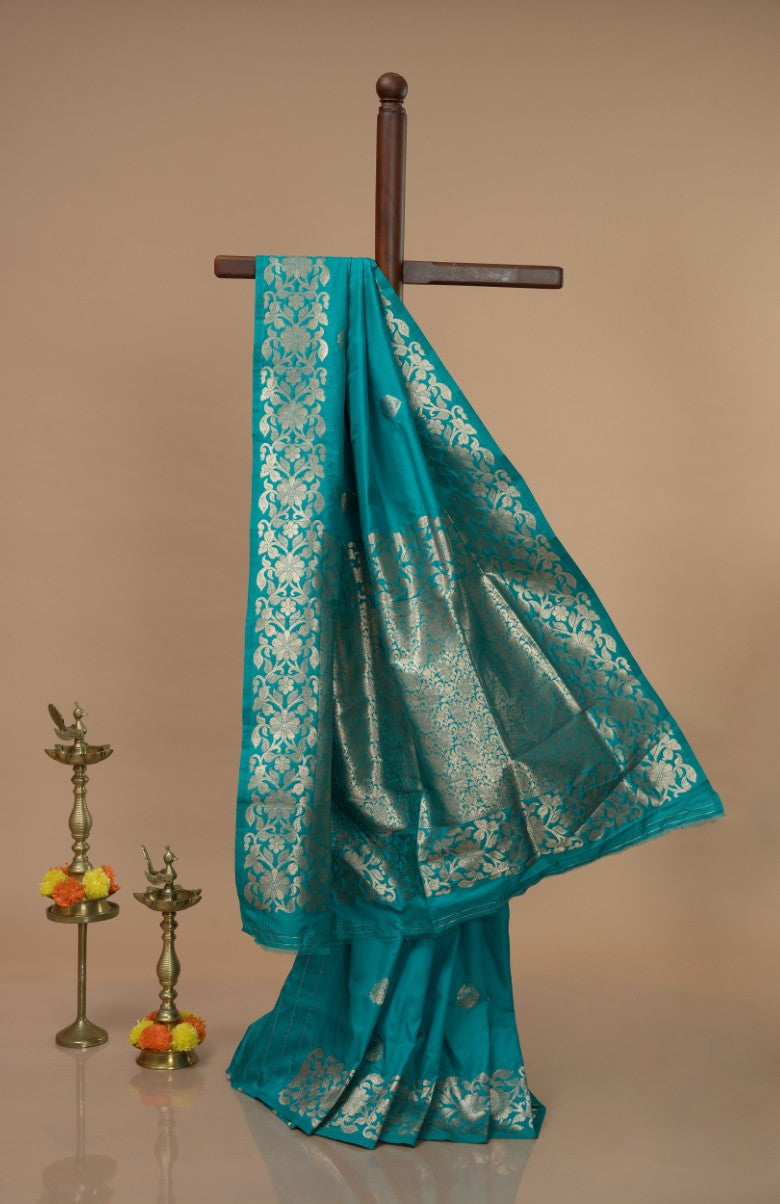 Sugandhika Phoolzari Peacock Blue