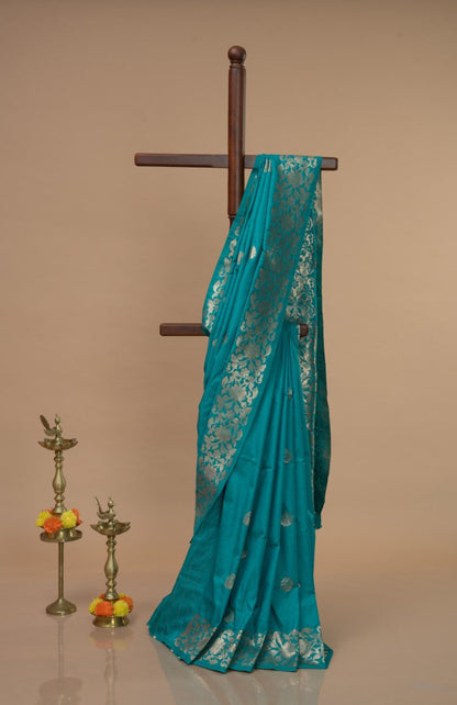 Sugandhika Phoolzari Peacock Blue